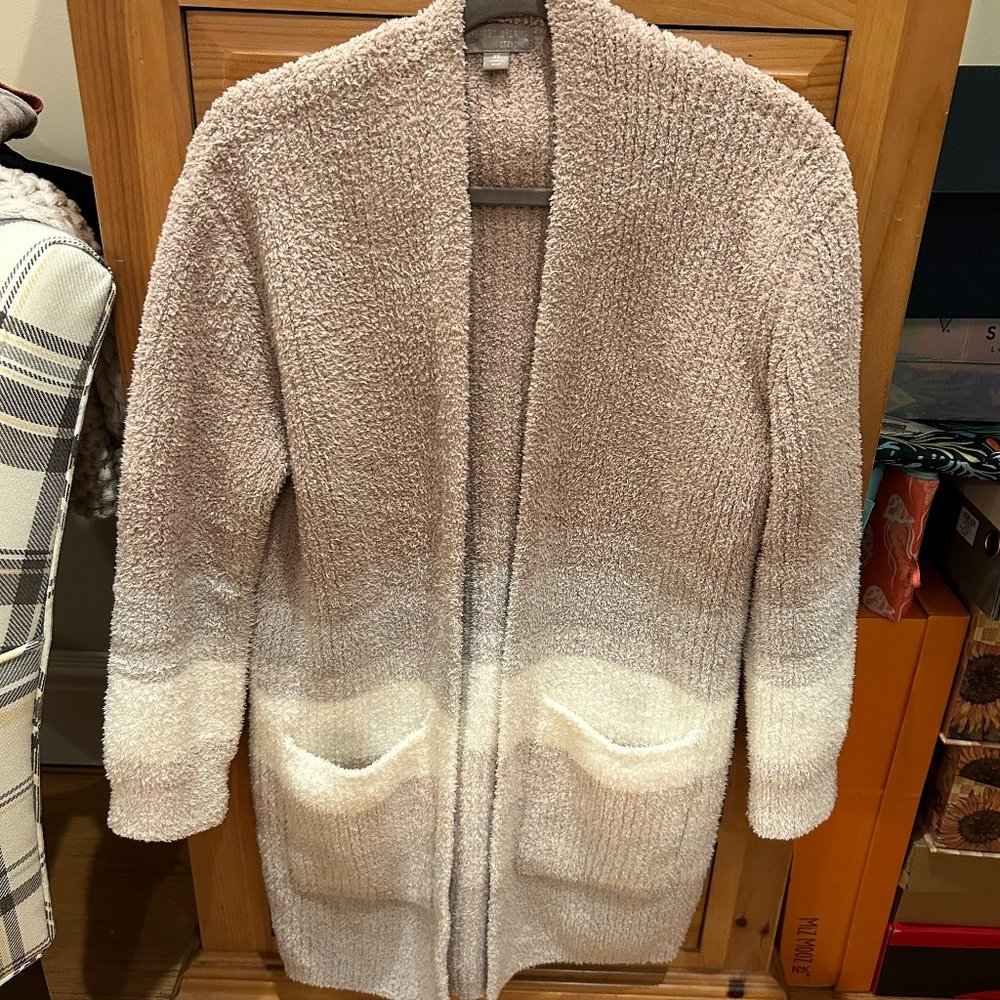 Barefoot Dreams CozyChic Sunset Boyfriend Cardigan size XS Pink multi